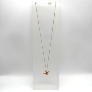 14K Rose Gold-Fill Origami Paper Crane Pendant Necklace